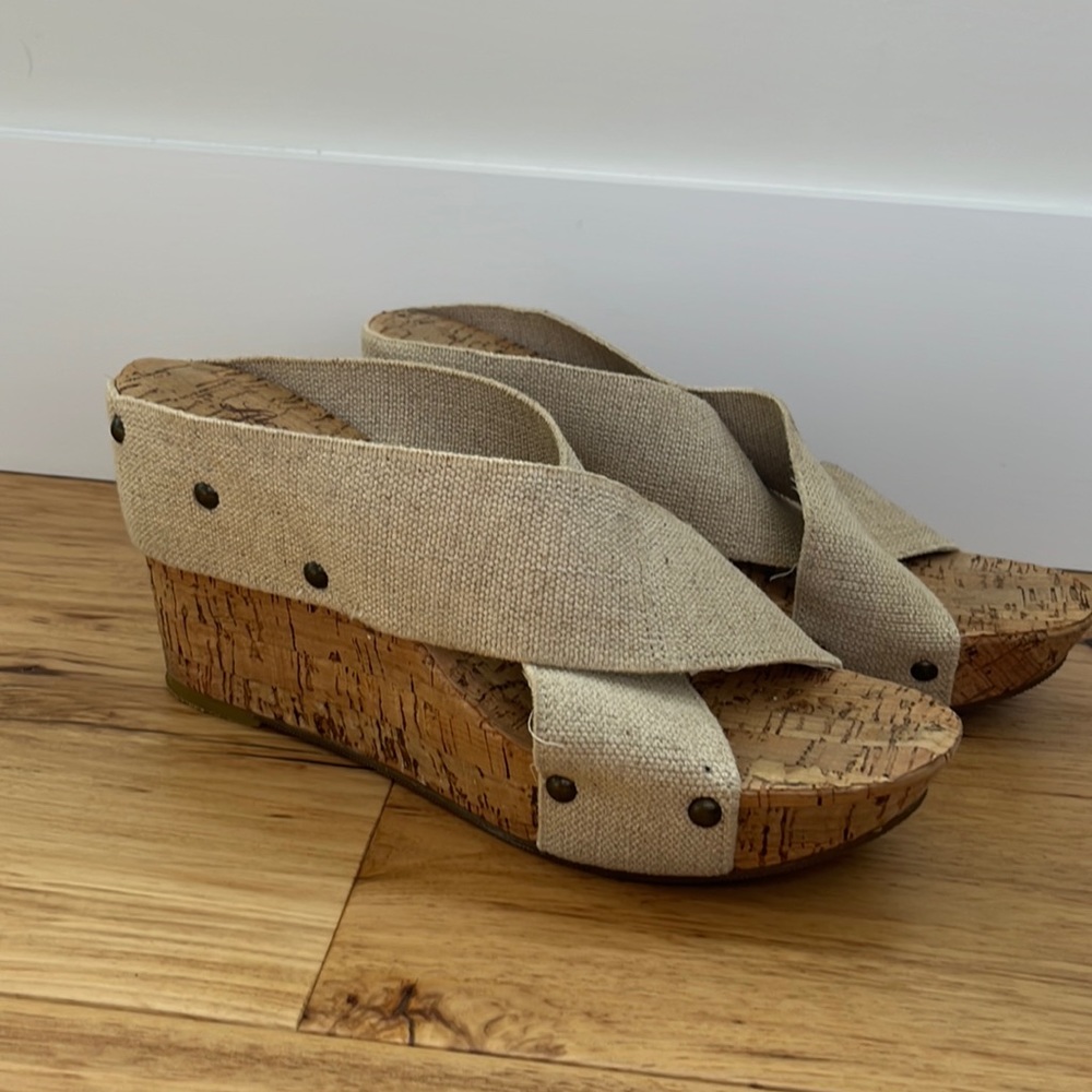 Lucky Brand Miller Cork Wedge Sandal